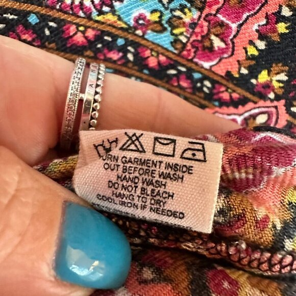 Billabong Gypsy Sol Dress Multiprint Boho Hippie 70's Edgy Size M - Picture 11 of 12